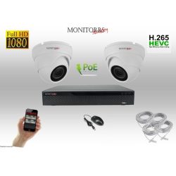   Monitorrs Security - IP Dóm kamerarendszer 2 kamerával 2 Mpix. - 6001K2