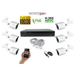   Monitorrs Security - IP kamerarendszer 6 kamerával 2 Mpix - 6002K6