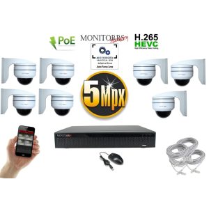 Monitorrs Security - IP PTZ kamerarendszer 7 kamerával 5MPix - 6008k7