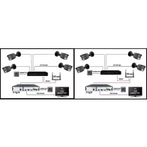   MS - AI IP Full Color kamerarendszer switchel 7 kamerával 5 Mpix Wt - 6021K7B
