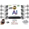 Monitorrs Security - AI IP Full Color kamerarendszer 8 kamerával 5 Mpix Wt - 6021K8