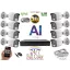 Monitorrs Security - AI IP Full Color kamerarendszer 8 kamerával 5 Mpix Wt - 6021K8