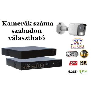 Monitorrs Security - AI IP Full Color kamerarendszer 9-16 kamerával 5 Mpix Wt - 6021K9-16