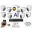 Monitorrs Security - AI IP Full Color Dóm kamerarendszer 8 kamerával 5 Mpix Wd - 6022K8