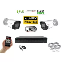   Monitorrs Security - IP kamerarendszer 2 kamerával 4 Mpix - 6024K2