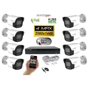 Monitorrs Security - IP kamerarendszer 8 kamerával 4 Mpix - 6024K8