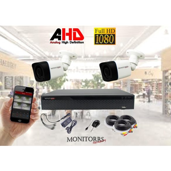 Monitorrs Security - AHD kamerarendszer 2 kamerával 2 Mpix - 6030K2