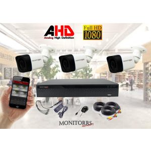 Monitorrs Security - AHD kamerarendszer 3 kamerával 2 Mpix - 6030K3
