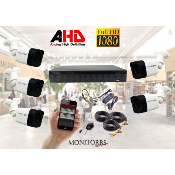 Monitorrs Security - AHD kamerarendszer 5 kamerával 2 Mpix - 6030K5