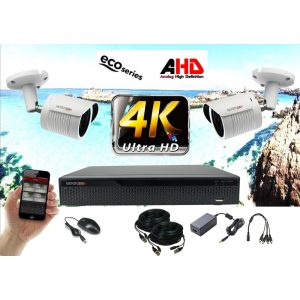 Monitorrs Security - 4k AHD kamerarendszer 2 kamerával 8 Mpix WT - 6035K2