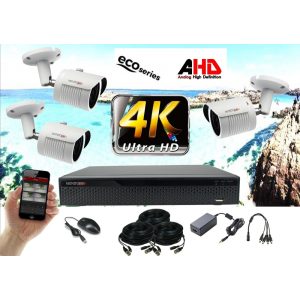 Monitorrs Security - 4k AHD kamerarendszer 3 kamerával 8 Mpix WT - 6035K3