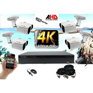 Monitorrs Security - 4k AHD kamerarendszer 4 kamerával 8 Mpix WT - 6035K4