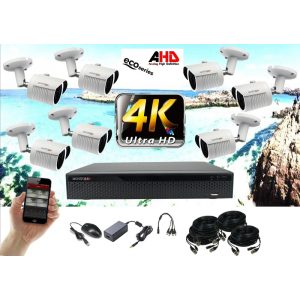 Monitorrs Security - 4k AHD kamerarendszer 7 kamerával 8 Mpix WT - 6035K7