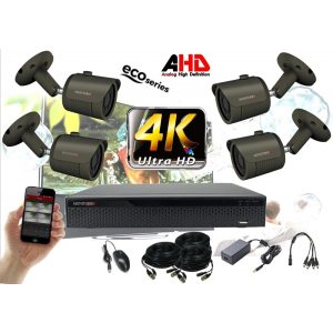 Monitorrs Security - 4k AHD kamerarendszer 4 kamerával 8 Mpix GT - 6036K4