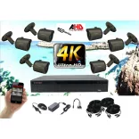 Monitorrs Security - 4k AHD kamerarendszer 6 kamerával 8 Mpix GT - 6036K6