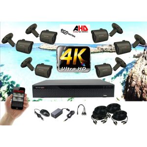 Monitorrs Security - 4k AHD kamerarendszer 6 kamerával 8 Mpix GT - 6036K6