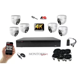   Monitorrs Security - 4k AHD kamerarendszer 6 kamerával 8 Mpix WD - 6037K6