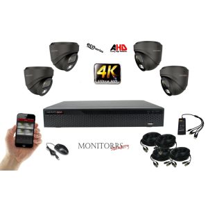 Monitorrs Security - 4k AHD kamerarendszer 4 kamerával 8 Mpix GD - 6038K4