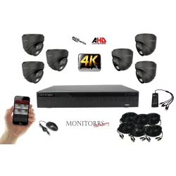   Monitorrs Security - 4k AHD kamerarendszer 6 kamerával 8 Mpix GD - 6038K6