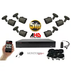   Monitorrs Security - AHD kamerarendszer 6 kamerával 5 Mpix - 6042K6