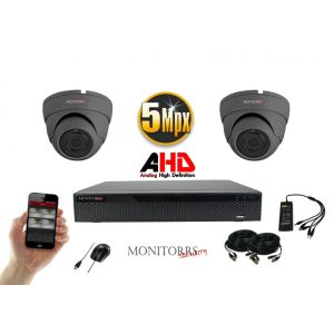 Monitorrs Security - AHD Dóm kamerarendszer 2 kamerával 5 Mpix - 6044K2