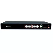  MS 16F22GB - 16 POE RJ45 Port:16x10/100Mbps Uplink Port:2x1000Mbps + SFP:2x1000Mbps - 6063