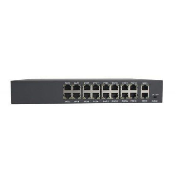 HT162 16-PORT 10/100 + 2-PORT 10/100/1000M SWITCH WITH 16-PORT POE IEEE 802.3af - 6063