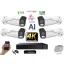 MS - AI Hybrid Light IP Park kamerarendszer 4 kamerával switchel 8 Mpix - 6070k4B