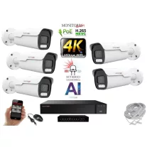   MS - AI Hybrid Light IP Park kamerarendszer 5 kamerával switchel 8 Mpix - 6070k5B