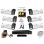 MS - AI Hybrid Light IP Park kamerarendszer 6 kamerával switchel 8 Mpix - 6070k6B