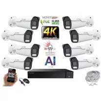   Monitorrs Security - AI Hybrid Light IP Park kamerarendszer 8 kamerával 8 Mpix - 6070k8