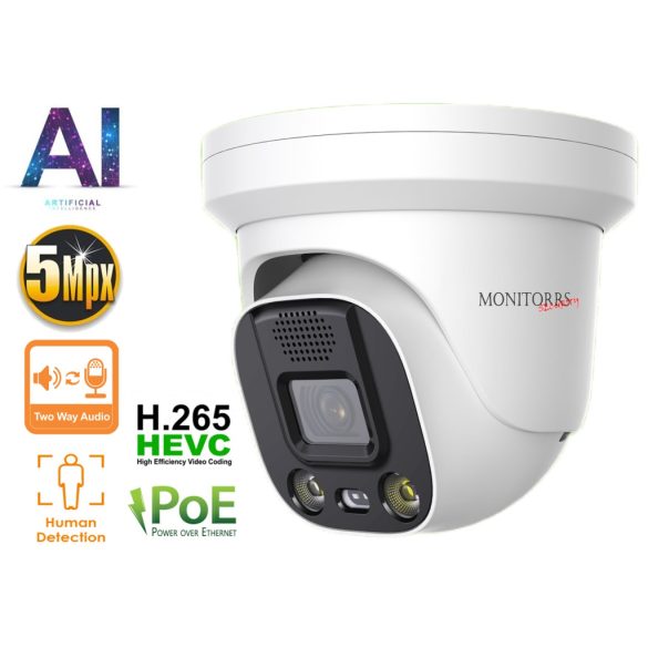 Monitorrs Security - AI Active IP kamera 5 Mpix WT - 6077