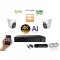 Monitorrs Security - AI IP Aktív dóm kamerarendszer 2 kamerával switchel 8 mpix - 6077K2B