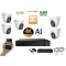 Monitorrs Security - AI IP Aktív dóm kamerarendszer 5 kamerával switchel 8 mpix - 6077K5B