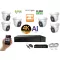 Monitorrs Security - AI IP Aktív dóm kamerarendszer 6 kamerával switchel 8 mpix - 6077K6B