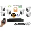 Monitorrs Security - AI IP Aktív dóm kamerarendszer 6 kamerával switchel 8 mpix - 6077K6B