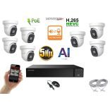 Monitorrs Security - AI IP Aktív dóm kamerarendszer 7 kamerával 5 mpix - 6077K7