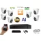 Monitorrs Security - AI IP Aktív dóm kamerarendszer 7 kamerával switchel 5 mpix - 6077K7B