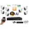 Monitorrs Security - AI IP Aktív dóm kamerarendszer 7 kamerával switchel 8 mpix - 6077K7B