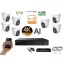 Monitorrs Security - AI IP Aktív dóm kamerarendszer 7 kamerával switchel 8 mpix - 6077K7B