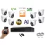 Monitorrs Security - AI IP Aktív dóm kamerarendszer 8 kamerával 5 mpix - 6077K8
