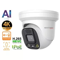   Monitorrs Security - AI IP Aktív dóm kamerarendszer 8 kamerával switchel 8 mpix - 6077K8B