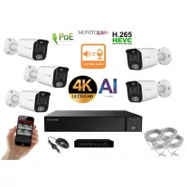   MS - AI IP Aktív kamerarendszer 5 kamerával switchel 8 mpix WTube - 6078K5B