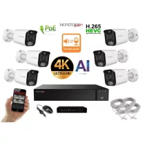   MS - AI IP Aktív kamerarendszer 6 kamerával switchel 8 mpix WTube - 6078K6B