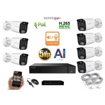   MS - AI IP Aktív kamerarendszer 7 kamerával switchel 5 mpix WTube - 6078K7B