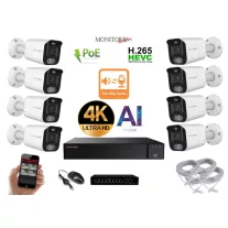   MS - AI IP Aktív kamerarendszer 8 kamerával switchel 8 mpix WTube - 6078K8B