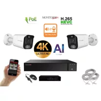   MS - AI IP Aktív kamerarendszer 2 kamerával switchel 8 mpix WTube - 6079K2B
