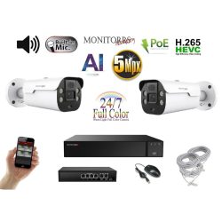   MS - AI IP Aktív kamerarendszer 2 kamerával switchel 5 mpix WTube - 6079K2B