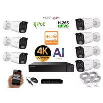   MS - AI IP Aktív kamerarendszer 7 kamerával switchel 8 mpix WTube - 6079K7B
