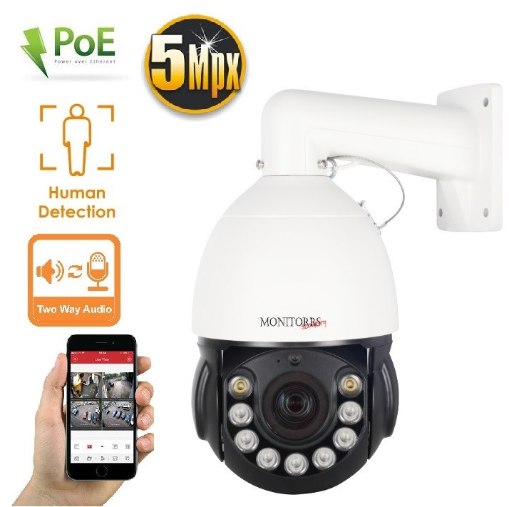 Ms Ip Camera MS - PTZ IP KAMERA, 5MP, 18X ZOOM, 120M IR, 40M FEHÉR LED, P